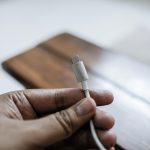 Zbliżenie ręcznego kabla