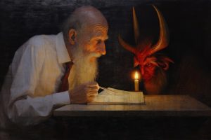 Malowanie sztuki dorosłego człowieka generowane przez AI Obraz przez rawpixel