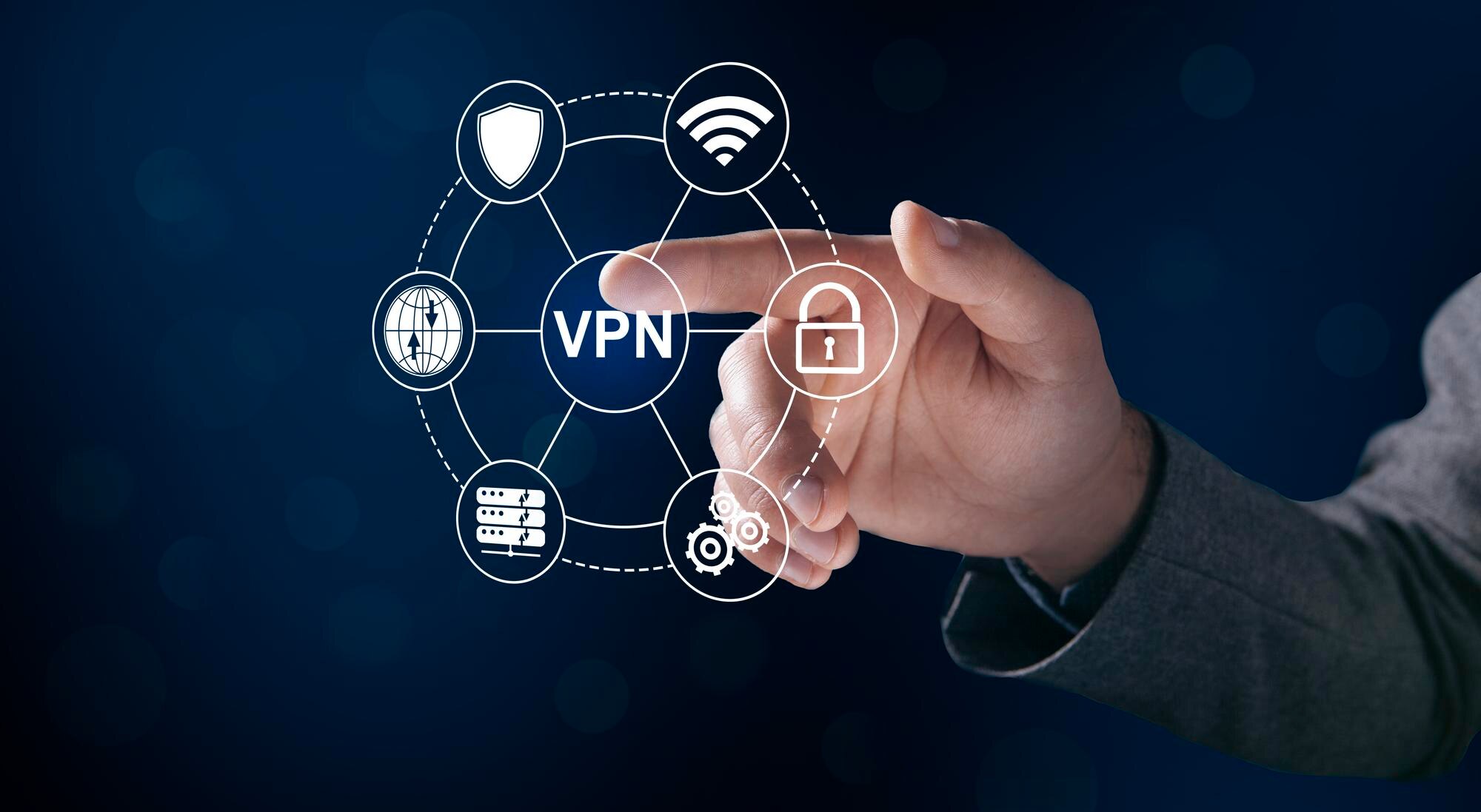 VPN i ikony na ekranie