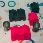 Apartment prices and real estate market Documents with statistics financial analysis Home miniature